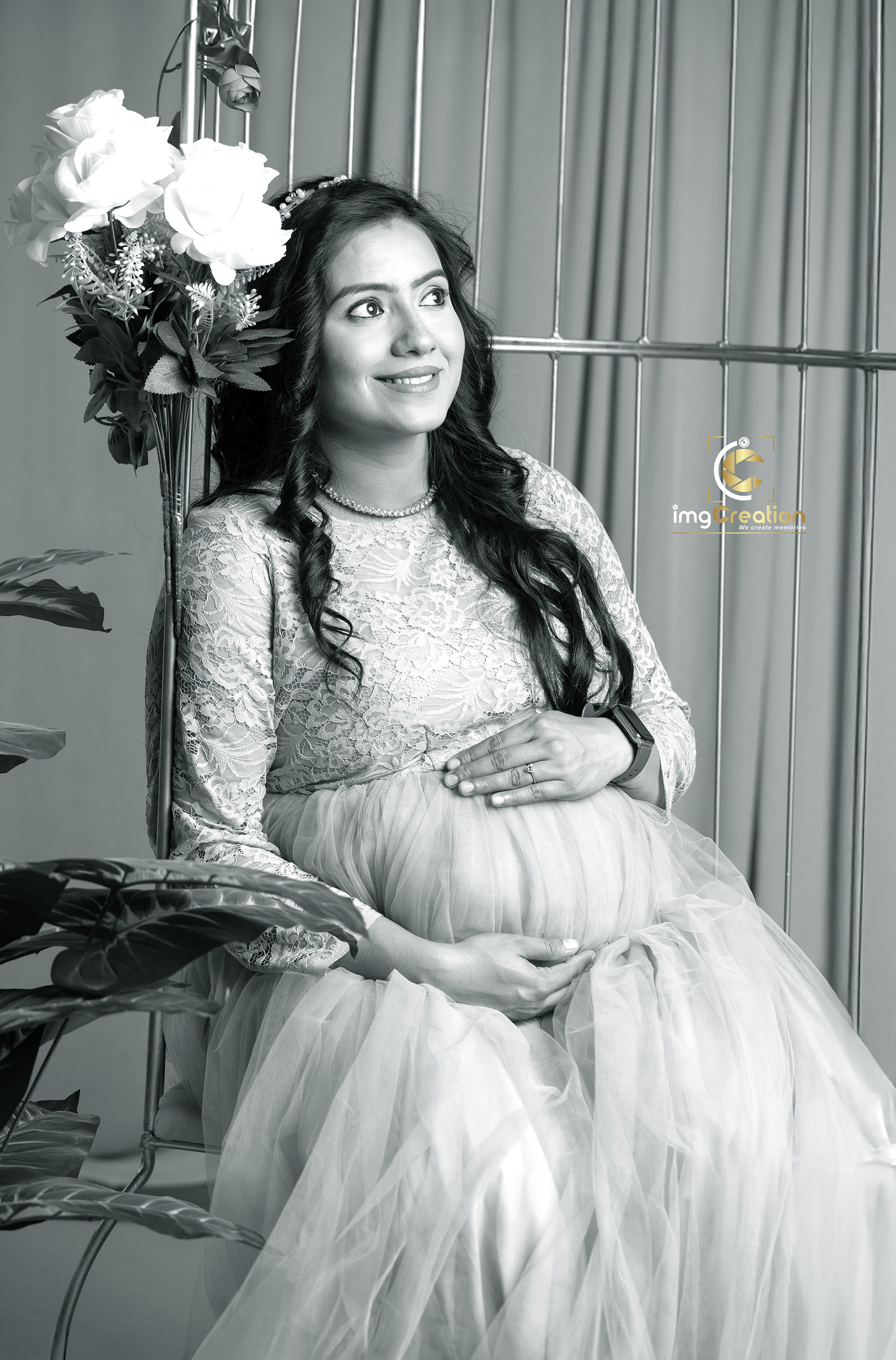 Classic Black and White Maternity